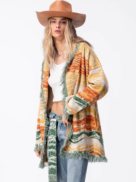 Space dyed cardigan